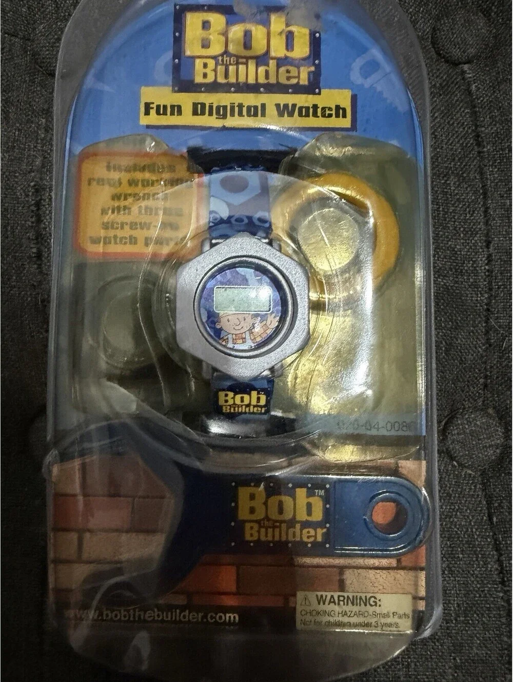 HIT Bob The Builder Digital Watch Blue Yellow 2004 VTG NWT